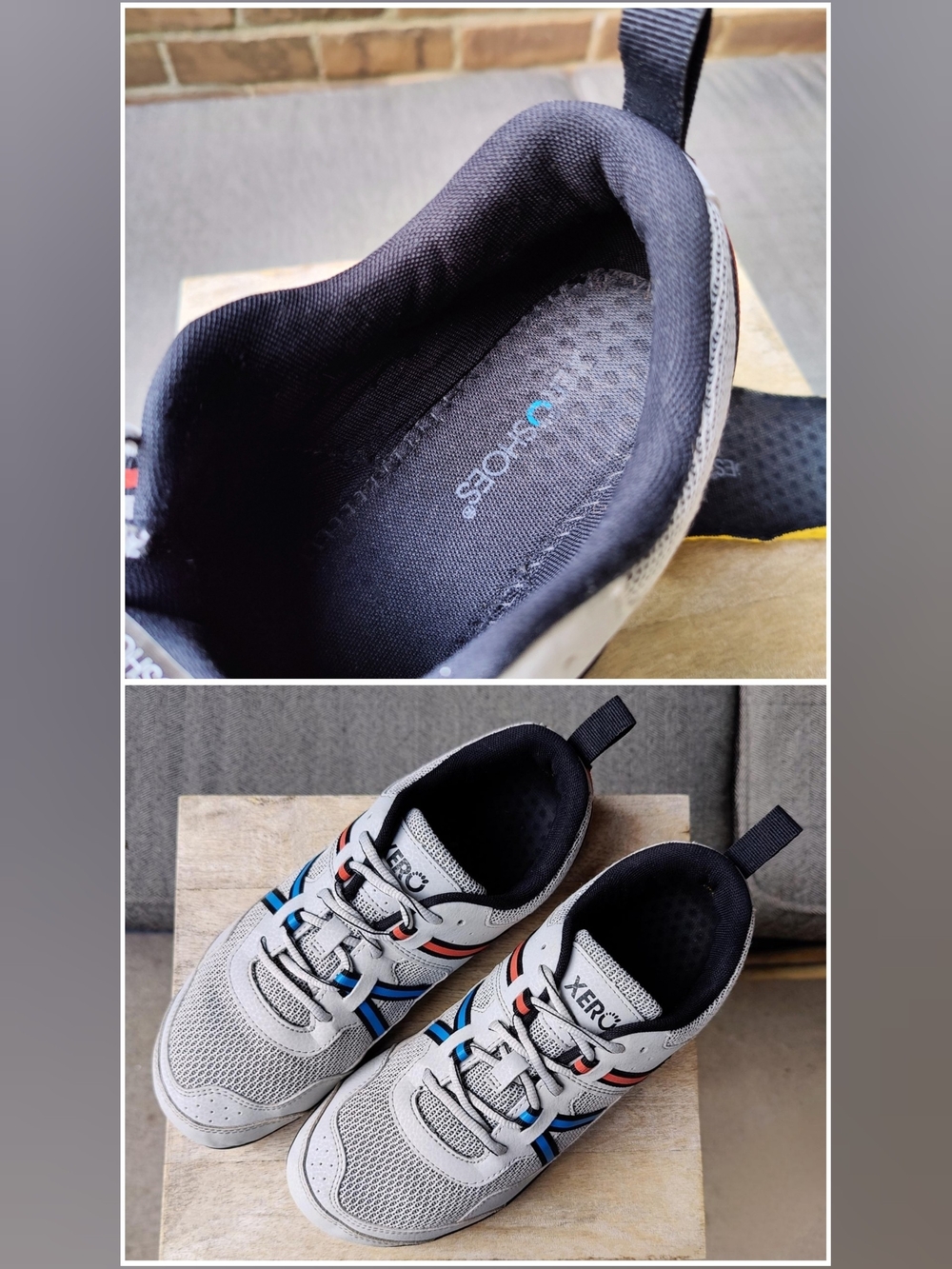 XERO Prio Barefoot Shoes Wide Toe Box Gray White Training Gym Sneaker Womens 9 - Picture 14 of 16